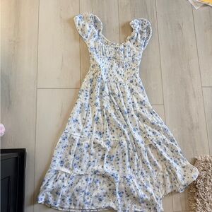 Aeropostale Blue and White Floral Dress